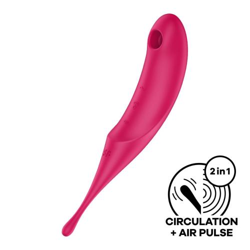 Вибратор для клитора с вакуумной стимуляцией Satisfyer Twirling Pro Red Вибратор для клитора с вакуумной стимуляцией Satisfyer Twirling Pro Red